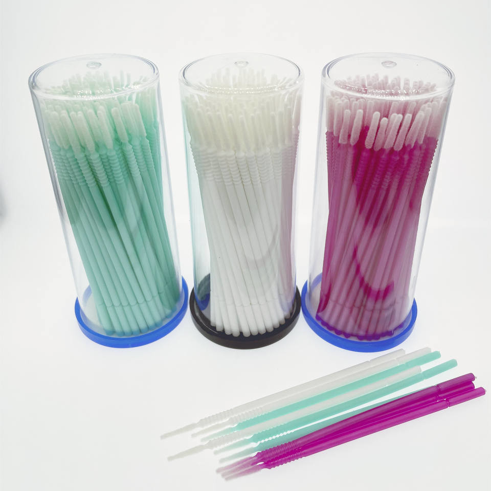 OEM Dental Consumables With Nylon+PP Material 1 Year Warranty Bendable Micro Applicator Brushes