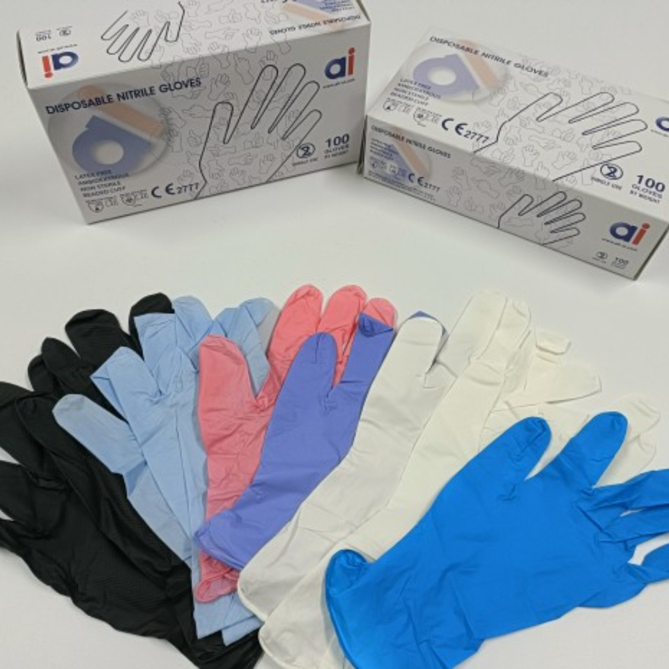 100% Nitrile Blue Or Dark Blue Factory Manufacturer Fast Delivery Nitrile Gloves Nitrile CE Examination