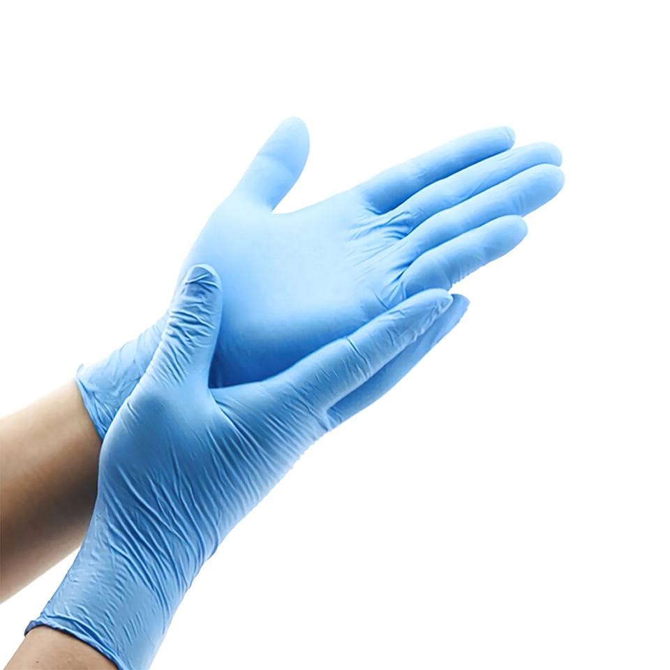 Blue or Dark Blue Ambidextrous OEM Disposable Nitrile Gloves For Either Hand