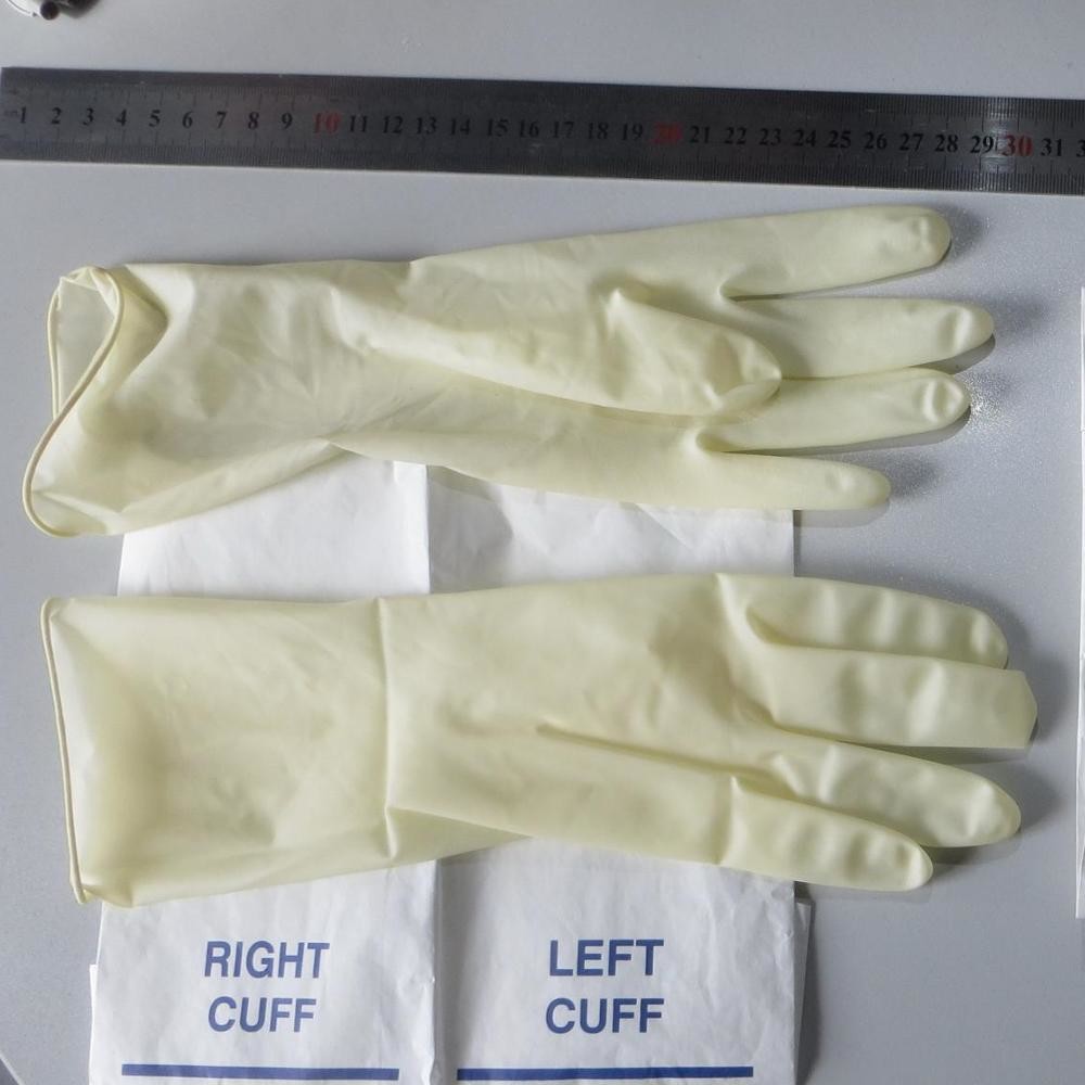 China powder free cheap white medical latex gloves latex coated examination
