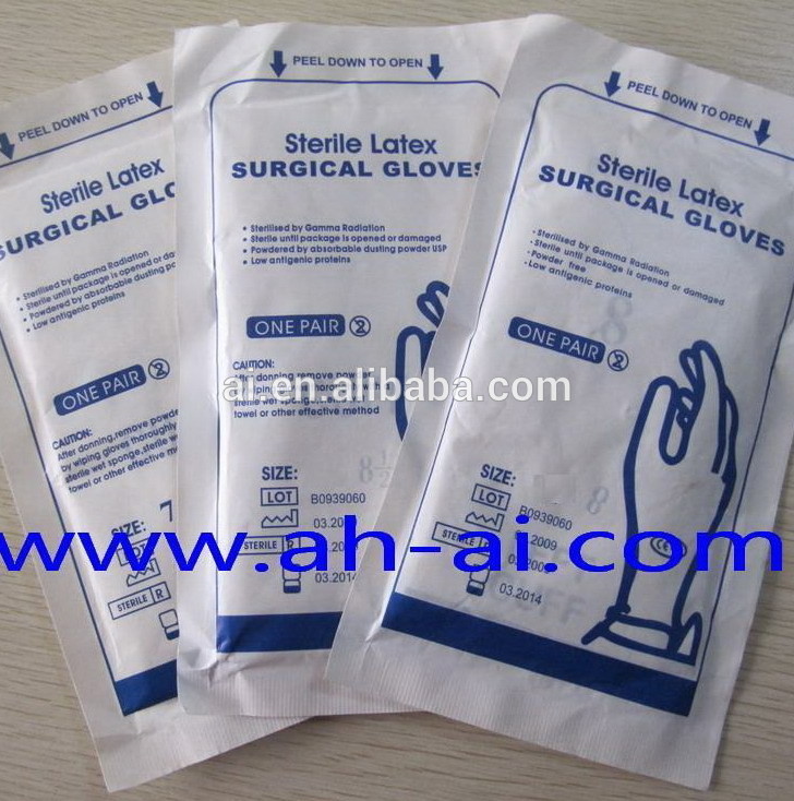 Sterile ai brand latex gloves transparent powder free latex gloves medical
