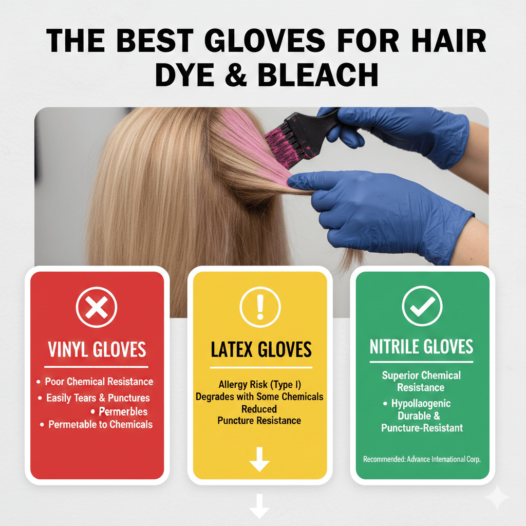 Choosing the Best Gloves for Hair Dye & Bleach